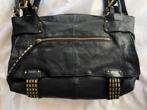 kooba Hailey Black Leather Shoulder Bag