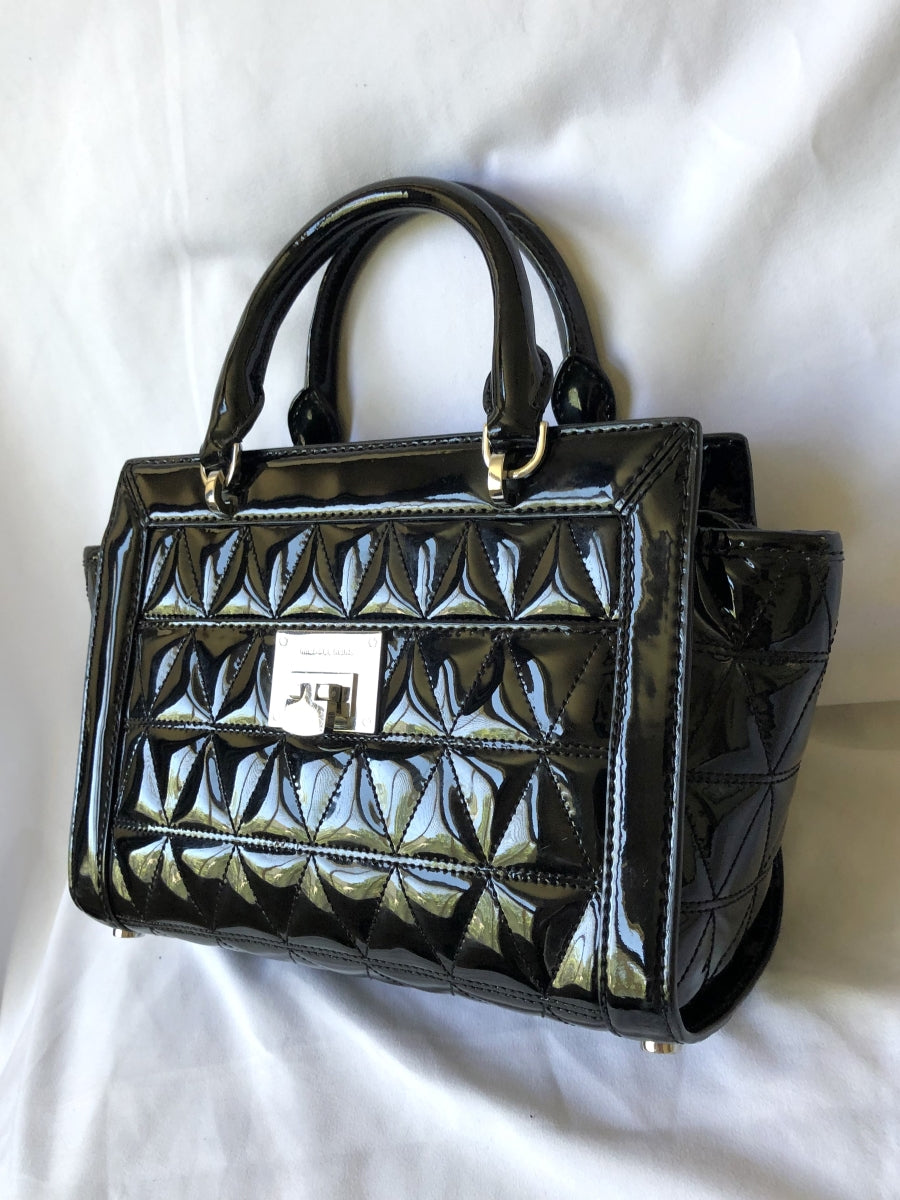 Michael Kors Vivianne Patent Leather Quilted Cross Body