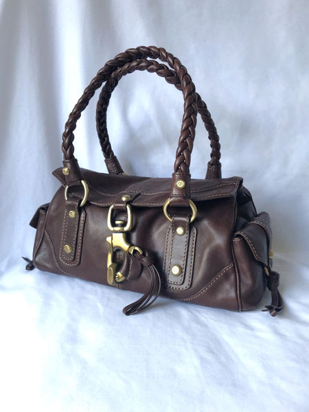 Francesco Biasia Brown Leather Shoulder Bag