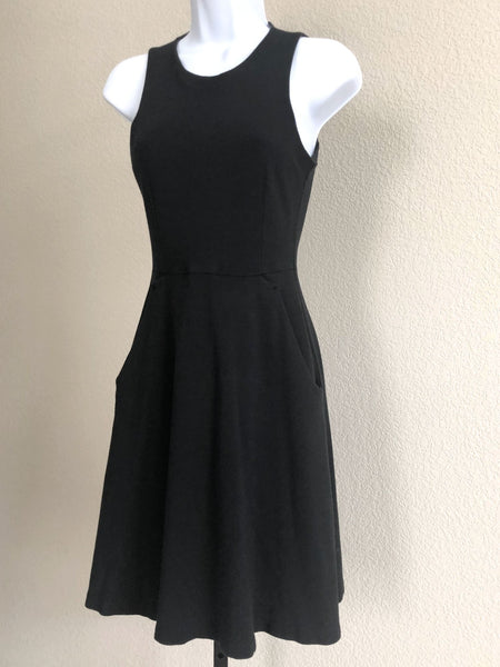 Theory Size 2 Black Fit and Flare Dress