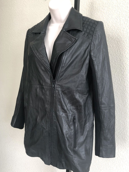 Trouve Nordstrom Size Large Black Leather Jacket - CLEARANCE