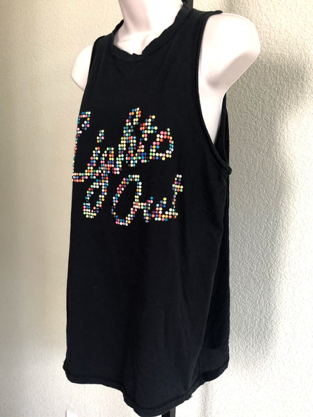 3.1 Phillip Lim SMALL Black Lights Out Tank Top