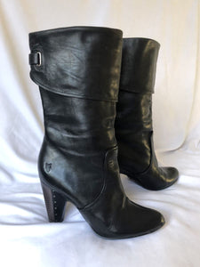 Frye Size 9 Bethany Black Leather Boot