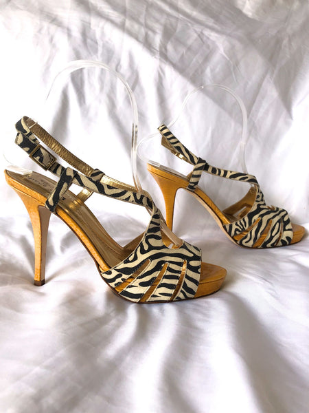 Kate Spade Size 6.5 Zebra Print Heels