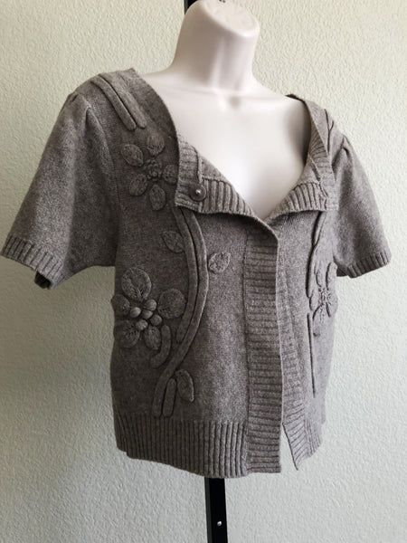 Sundance SMALL Beige Cropped Cardigan - CLEARANCE