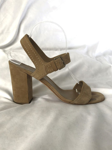 Loro Piana Size 10 Tan Suede Sandals