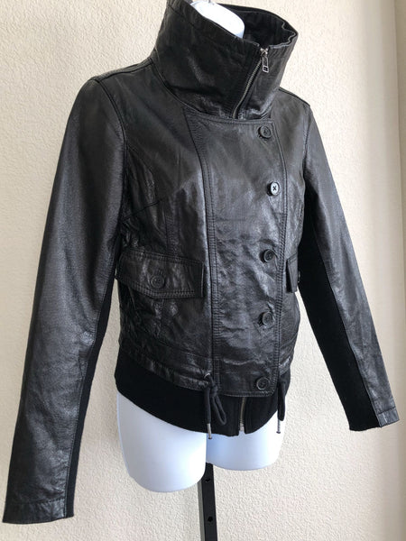 Rezrekshn by Esther Chen MEDIUM Black Leather Jacket