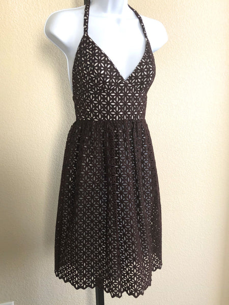 Milly Size 2 Brown Eyelet Lace Dress