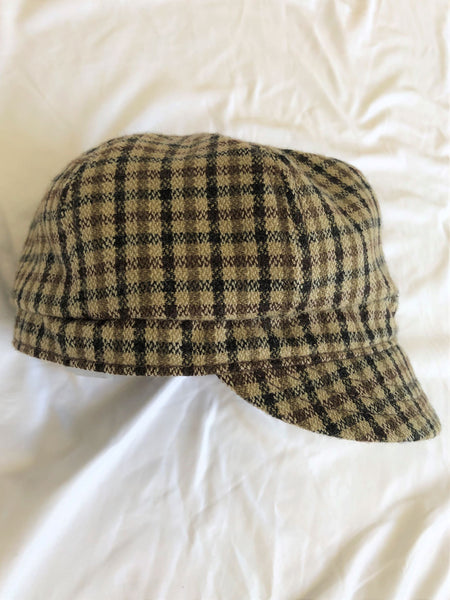 Goorin XS Tan Tweed Checked Cap