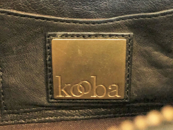 Kooba Black Leather Clutch Bag