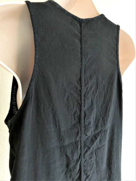 Sandro Size Medium Black Linen Tank Top