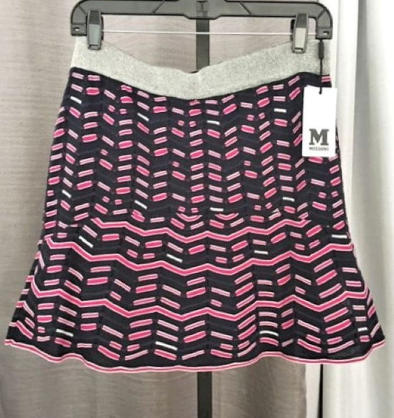 MISSONI Authentic NEW Size Large Navy and Magenta Skirt