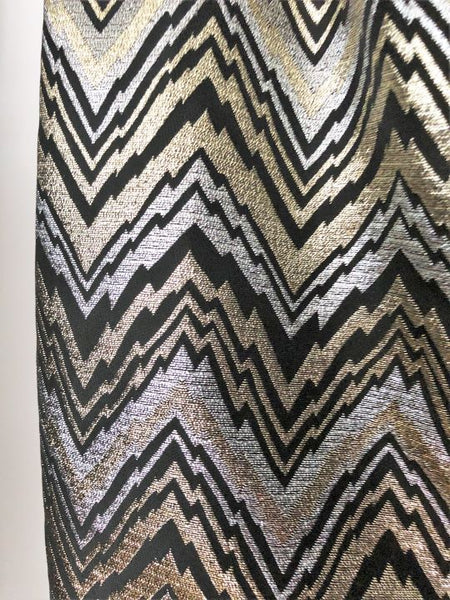 Trina Turk Size 8 Metallic Zig Zag Pencil Skirt - CLEARANCE