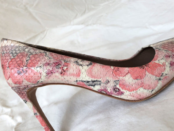 Donald Pliner Size 8 Phillo Pink Floral Pump