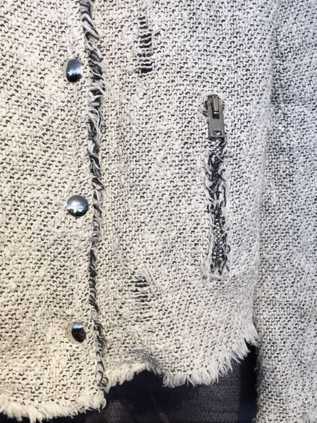 IRO SMALL Agnette Distressed Tweed Blazer