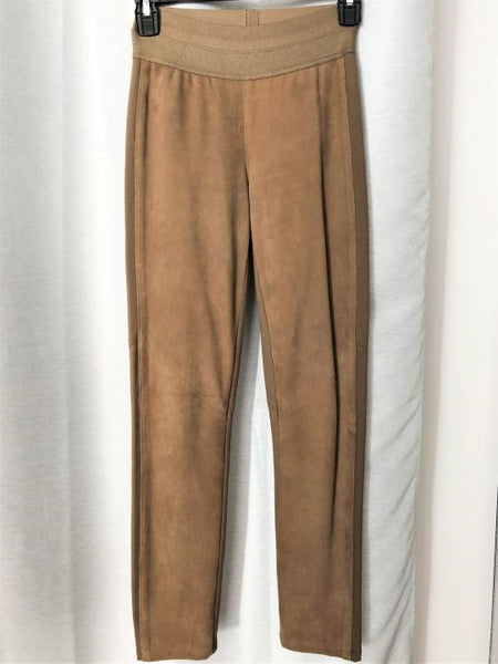 Paige Size XS Tan Suede Knit Leggings