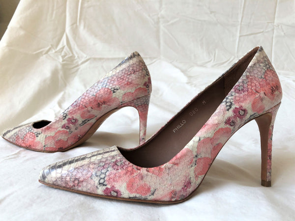 Donald Pliner Size 8 Phillo Pink Floral Pump