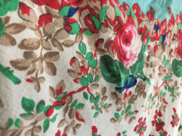 Blumarine SMALL Vintage Blue and Red Floral Top