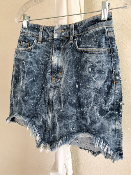 Carmar NEW Size 2 Darwin Distressed Denim Skirt