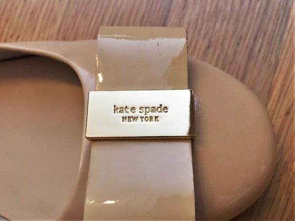 Kate Spade Size 9.5 Thyme Nude Patent Leather Flats - CLEARANCE