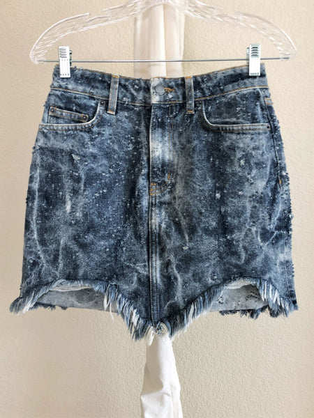 Carmar Size 2 Darwin Distressed Denim Skirt - NEW - CLEARANCE