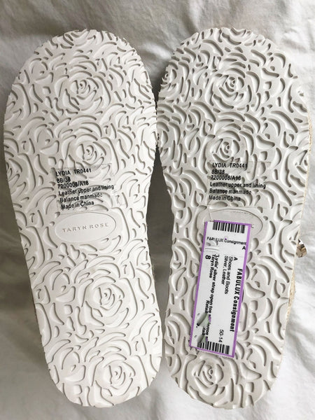 Taryn Rose Size 8 Lydia Silver Leather Sandals - NEW - CLEARANCE