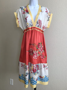 Johnny Was SMALL Floral Silk Dress