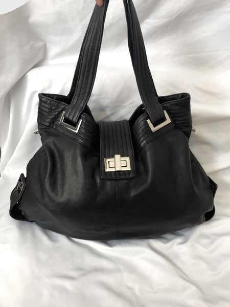 kooba Natasha Black Leather Tote