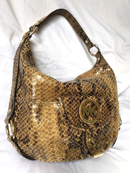 Michael Kors Tan Snakeskin Bag