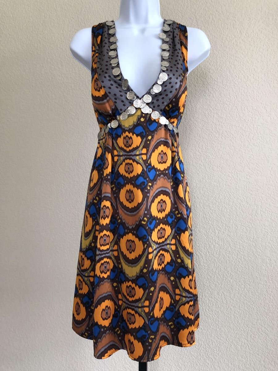 Plenty Tracy Reese Size 2 Brown Silk Dress