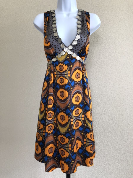 Plenty Tracy Reese Size 2 Brown Silk Dress