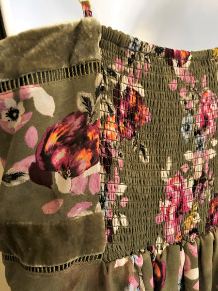 WHBM NEW Size 10 Green Floral Dress