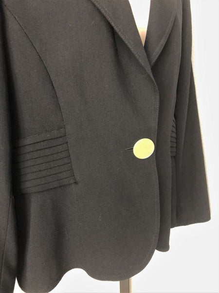 Valentino Size 10 Vintage Black Blazer