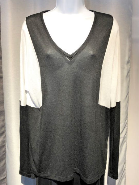 VINCE LARGE Black and White Top