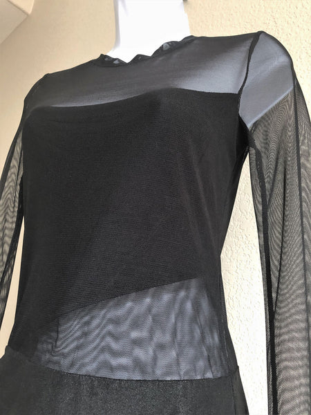 BCBGMaxazria NEW Size XS Black Mesh Mini Dress