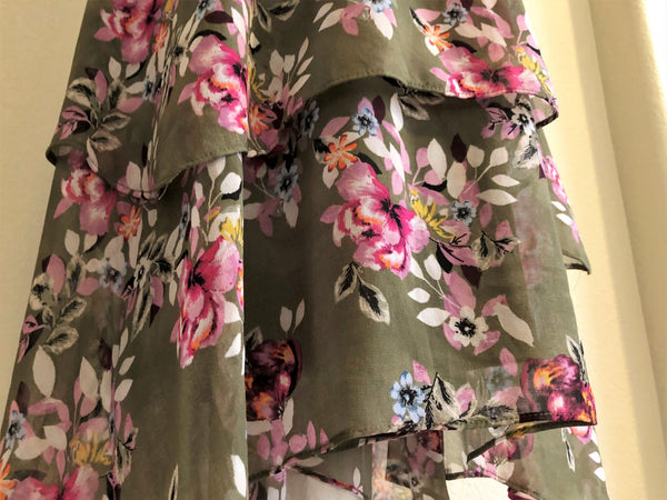 WHBM NEW Size 10 Green Floral Dress