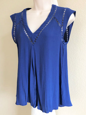 Rebecca Taylor Size 8 Blue Top