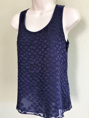 Armani Exchange Size XS Navy Textured Top