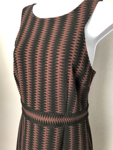 Maeve Anthropologie SMALL Brown Black Tribal Dress