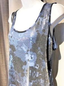 Michael Kors Size 1X Blue Sequin Tank - CLEARANCE