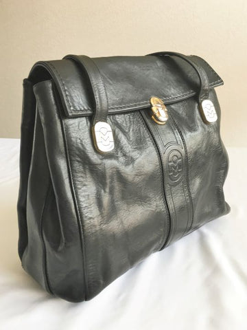 Marino Orlandi Vintage Black Leather Bag