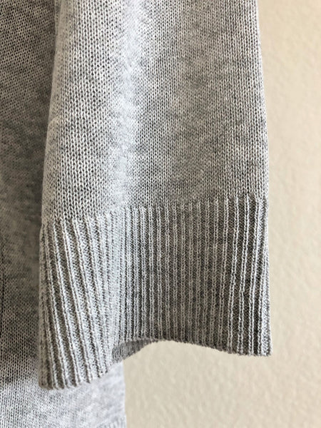 Theory Size Tall Petite Nali Gray Asymmetric Knit Top