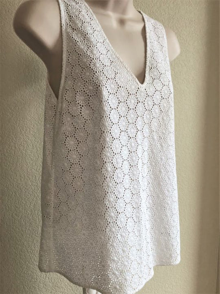 Rag & Bone Size XS White Eyelet Lace Tank