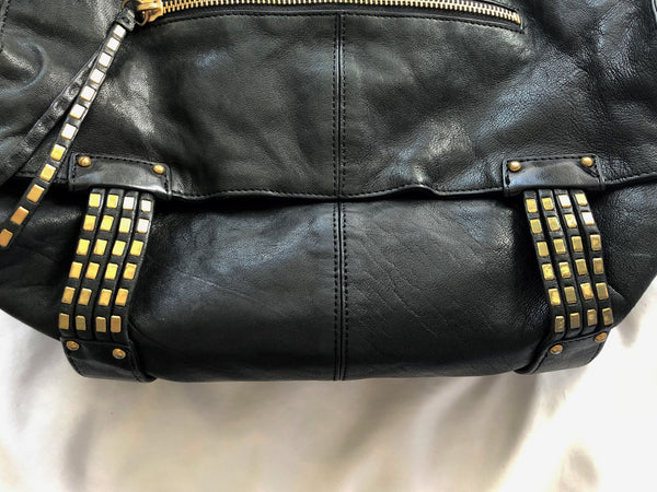 kooba Hailey Black Leather Shoulder Bag