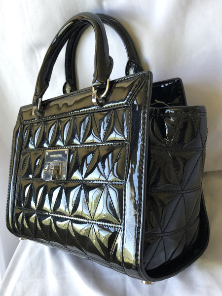 Michael Kors Vivianne Patent Leather Quilted Cross Body