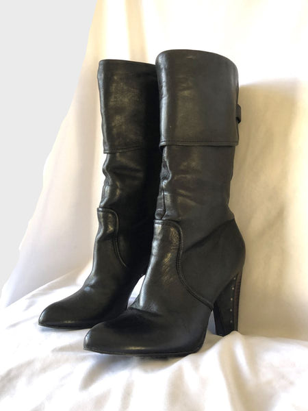 Frye Size 9 Bethany Black Leather Boot