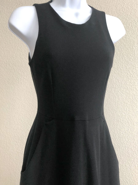 Theory Size 2 Black Fit and Flare Dress