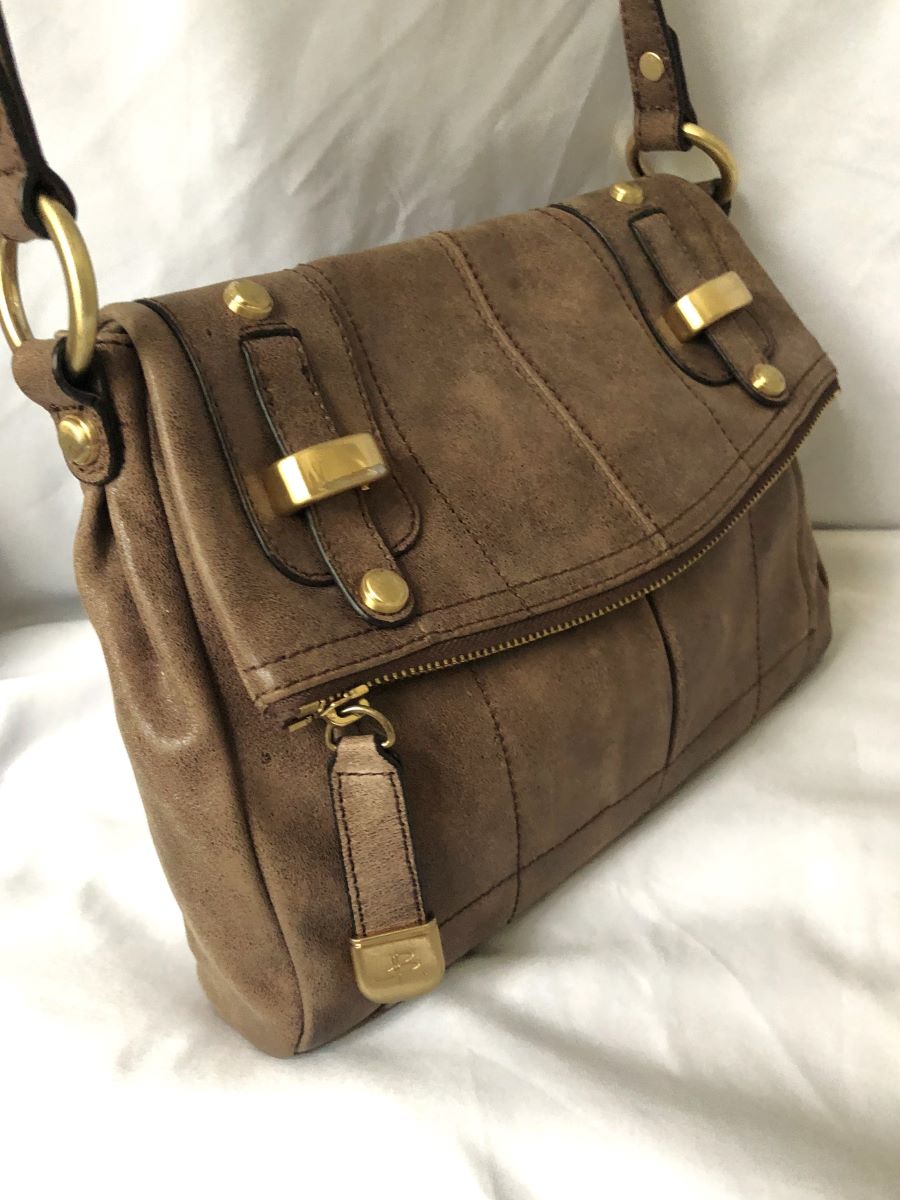 B Makowsky Brown Leather Cross Body