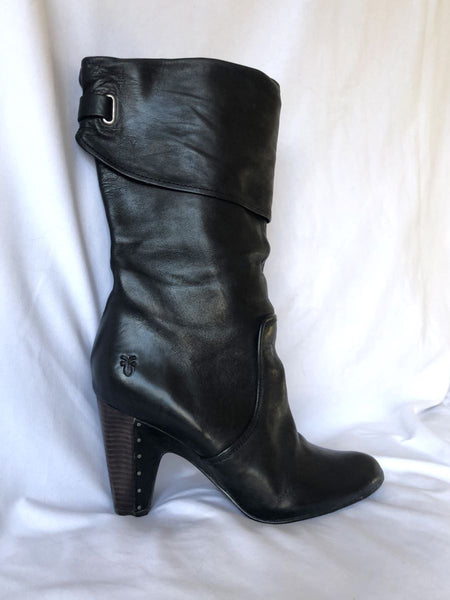 Frye Size 9 Bethany Black Leather Boot