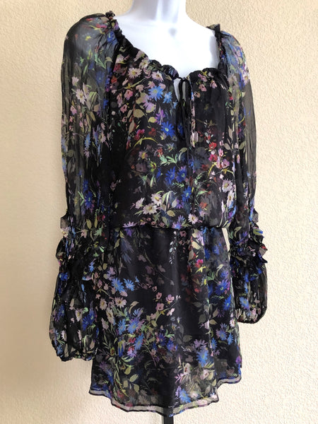 Parker NEW MEDIUM Nicole Silk Floral Dress